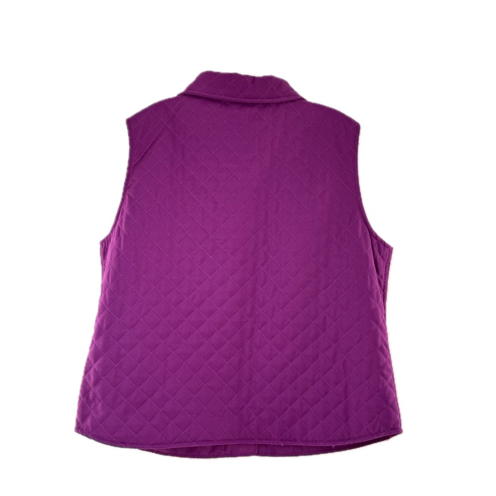Drapers & Damons Purple Quilted Button Up Vest with Collar, Pockets Size P-Large - Picture 5 of 17